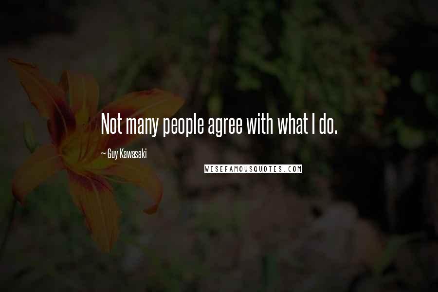 Guy Kawasaki Quotes: Not many people agree with what I do.