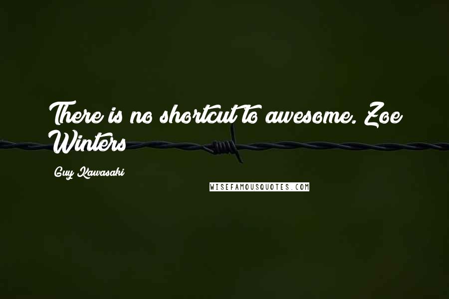 Guy Kawasaki Quotes: There is no shortcut to awesome. Zoe Winters