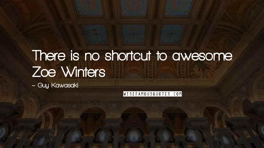 Guy Kawasaki Quotes: There is no shortcut to awesome. Zoe Winters