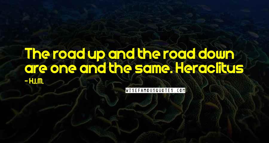 H.I.M. Quotes: The road up and the road down are one and the same. Heraclitus