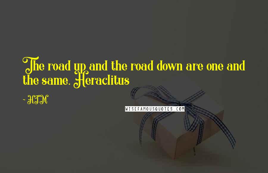 H.I.M. Quotes: The road up and the road down are one and the same. Heraclitus