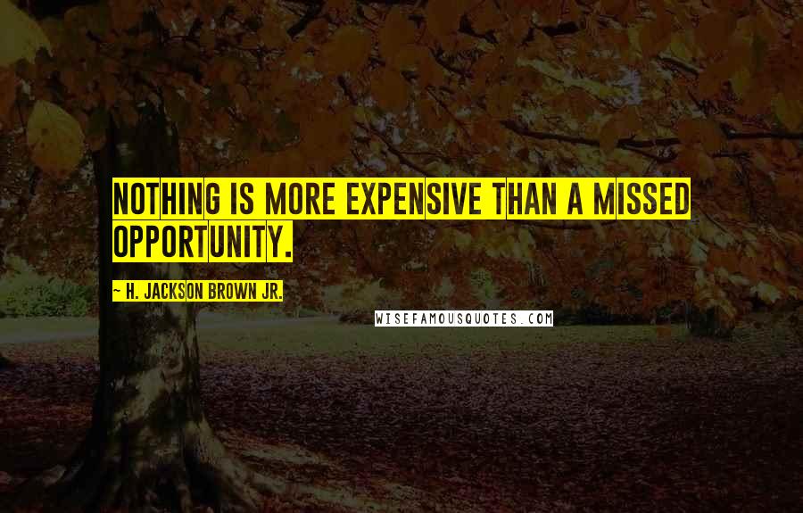 H. Jackson Brown Jr. Quotes: Nothing is more expensive than a missed opportunity.