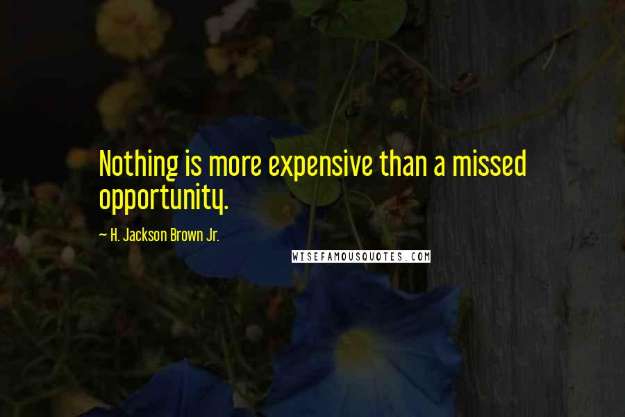 H. Jackson Brown Jr. Quotes: Nothing is more expensive than a missed opportunity.