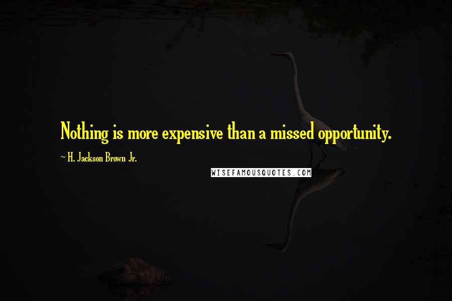 H. Jackson Brown Jr. Quotes: Nothing is more expensive than a missed opportunity.