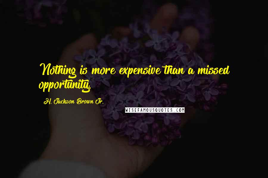 H. Jackson Brown Jr. Quotes: Nothing is more expensive than a missed opportunity.