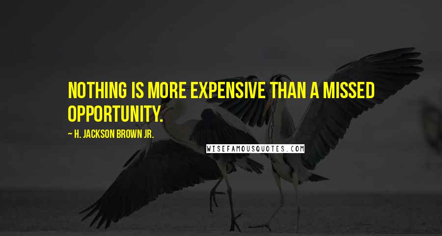 H. Jackson Brown Jr. Quotes: Nothing is more expensive than a missed opportunity.