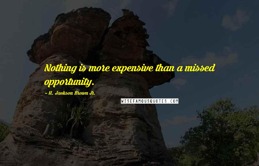 H. Jackson Brown Jr. Quotes: Nothing is more expensive than a missed opportunity.