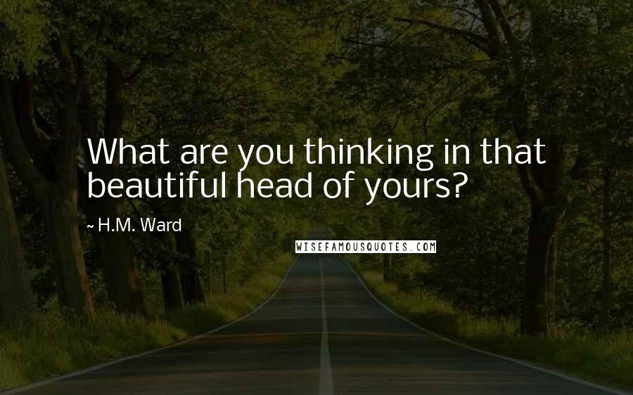 H.M. Ward Quotes: What are you thinking in that beautiful head of yours?