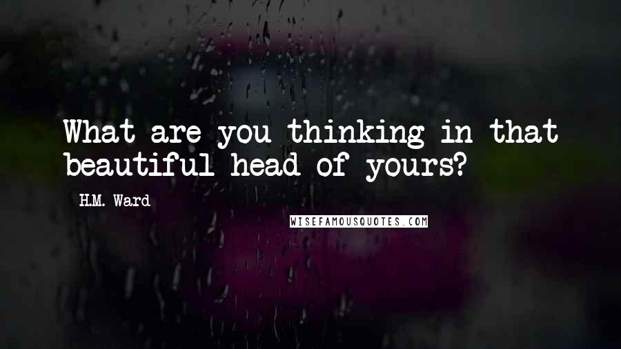 H.M. Ward Quotes: What are you thinking in that beautiful head of yours?