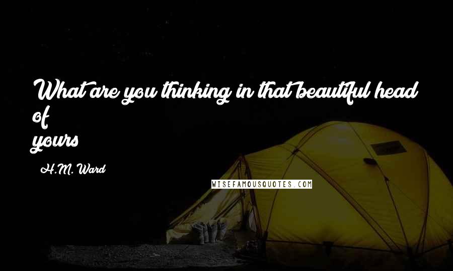 H.M. Ward Quotes: What are you thinking in that beautiful head of yours?