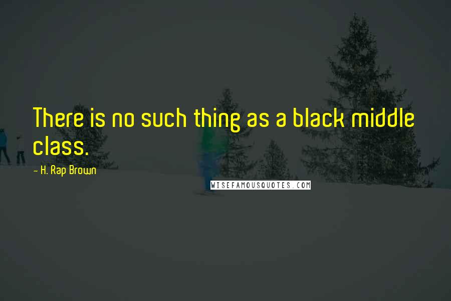 H. Rap Brown Quotes: There is no such thing as a black middle class.