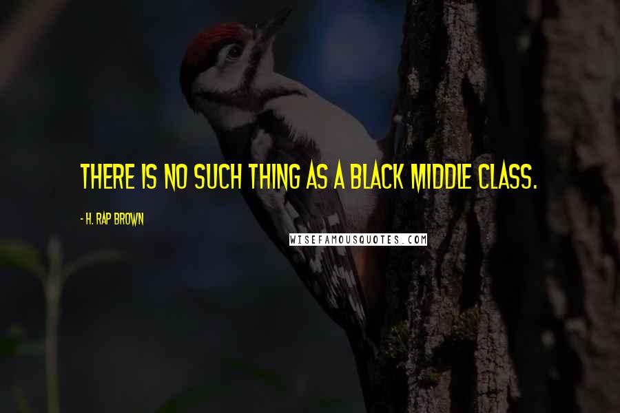 H. Rap Brown Quotes: There is no such thing as a black middle class.
