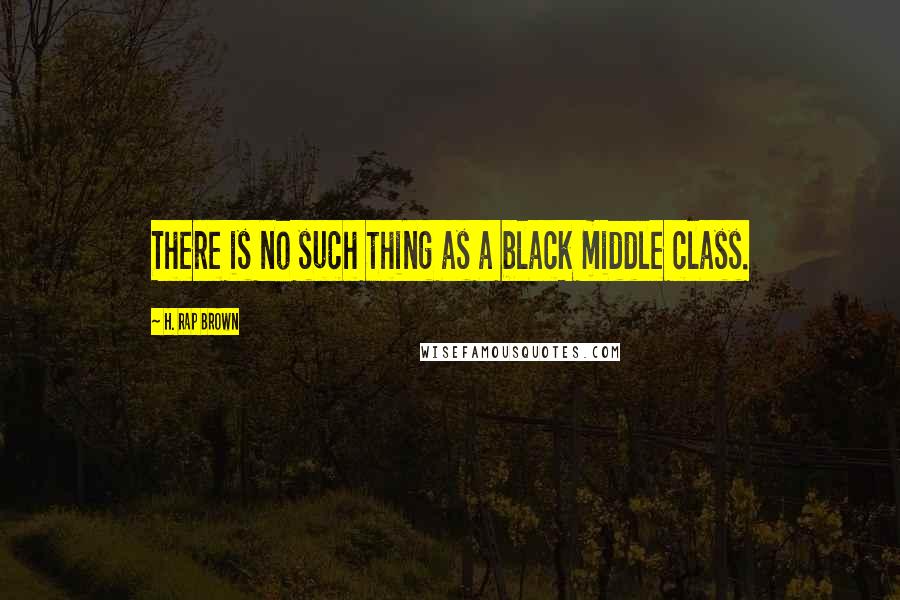 H. Rap Brown Quotes: There is no such thing as a black middle class.