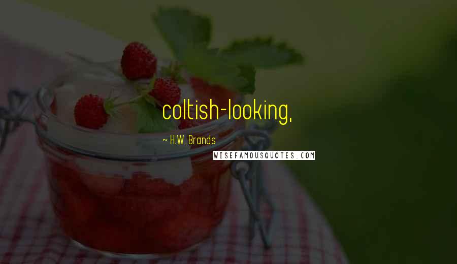 H.W. Brands Quotes: coltish-looking,