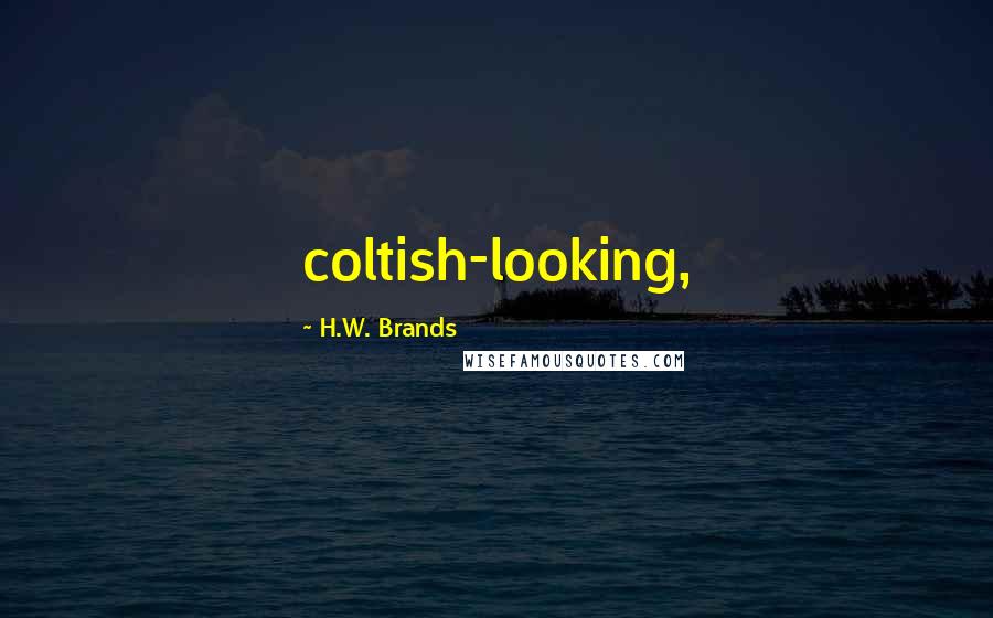 H.W. Brands Quotes: coltish-looking,