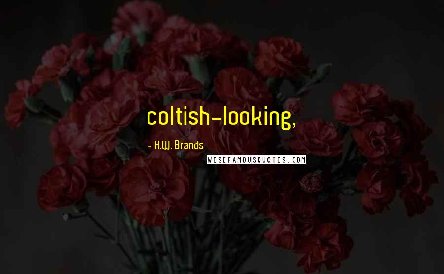 H.W. Brands Quotes: coltish-looking,