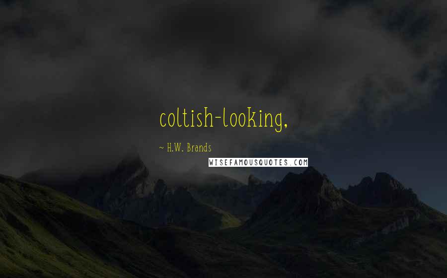 H.W. Brands Quotes: coltish-looking,