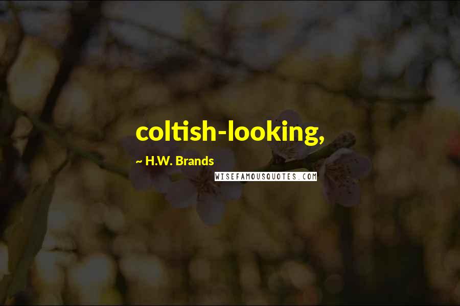 H.W. Brands Quotes: coltish-looking,