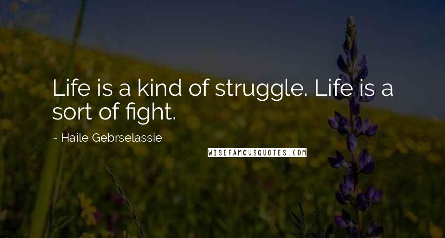 Haile Gebrselassie Quotes: Life is a kind of struggle. Life is a sort of fight.