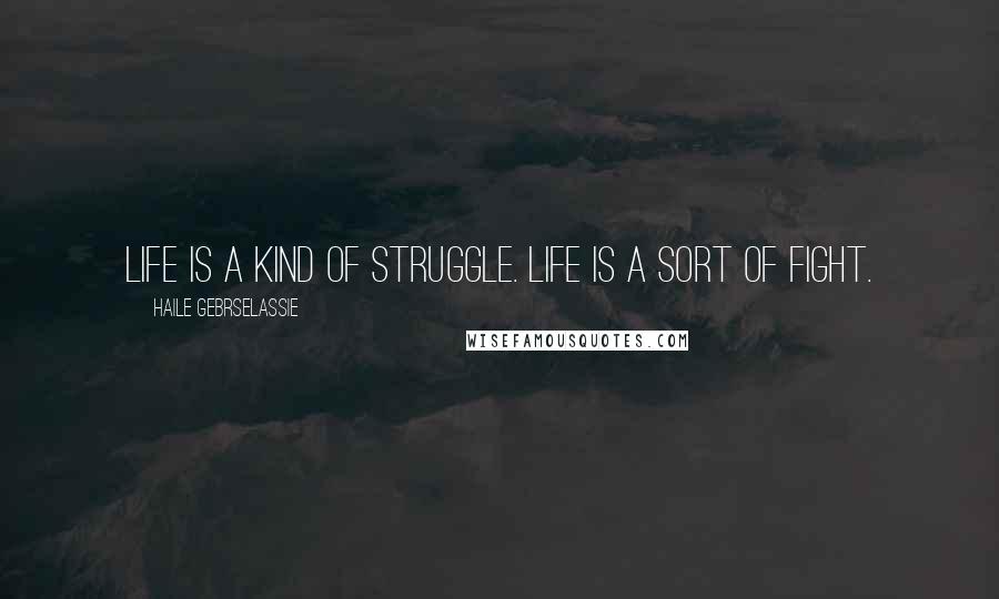 Haile Gebrselassie Quotes: Life is a kind of struggle. Life is a sort of fight.