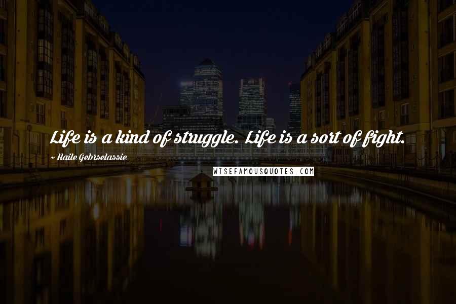 Haile Gebrselassie Quotes: Life is a kind of struggle. Life is a sort of fight.