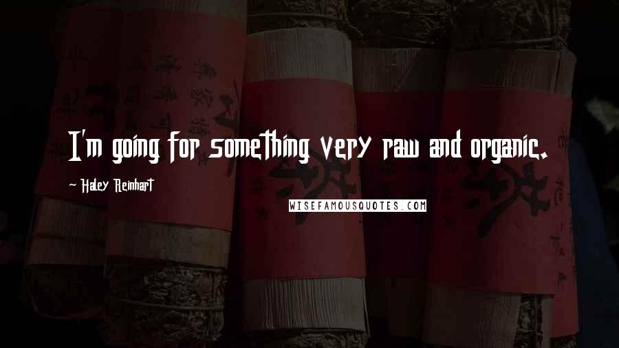 Haley Reinhart Quotes: I'm going for something very raw and organic.
