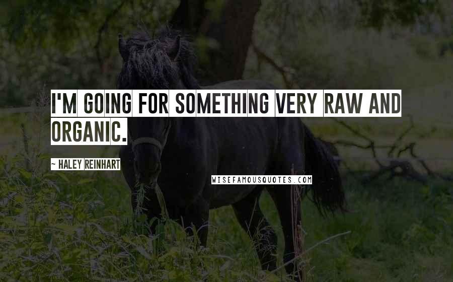 Haley Reinhart Quotes: I'm going for something very raw and organic.