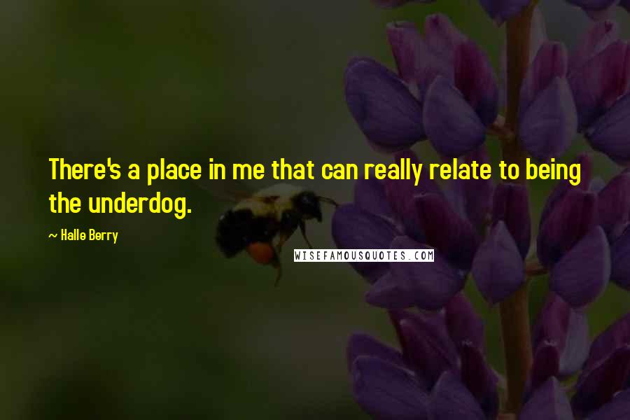 Halle Berry Quotes: There's a place in me that can really relate to being the underdog.