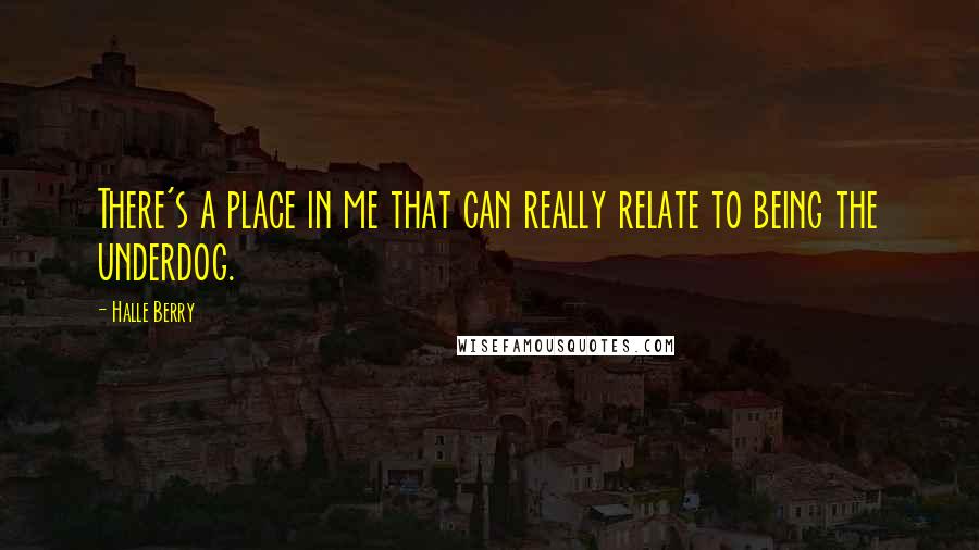 Halle Berry Quotes: There's a place in me that can really relate to being the underdog.