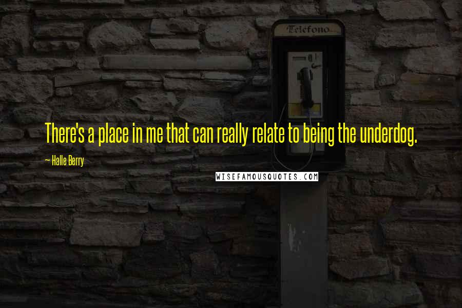 Halle Berry Quotes: There's a place in me that can really relate to being the underdog.