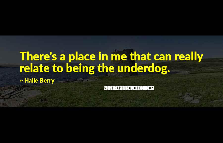 Halle Berry Quotes: There's a place in me that can really relate to being the underdog.