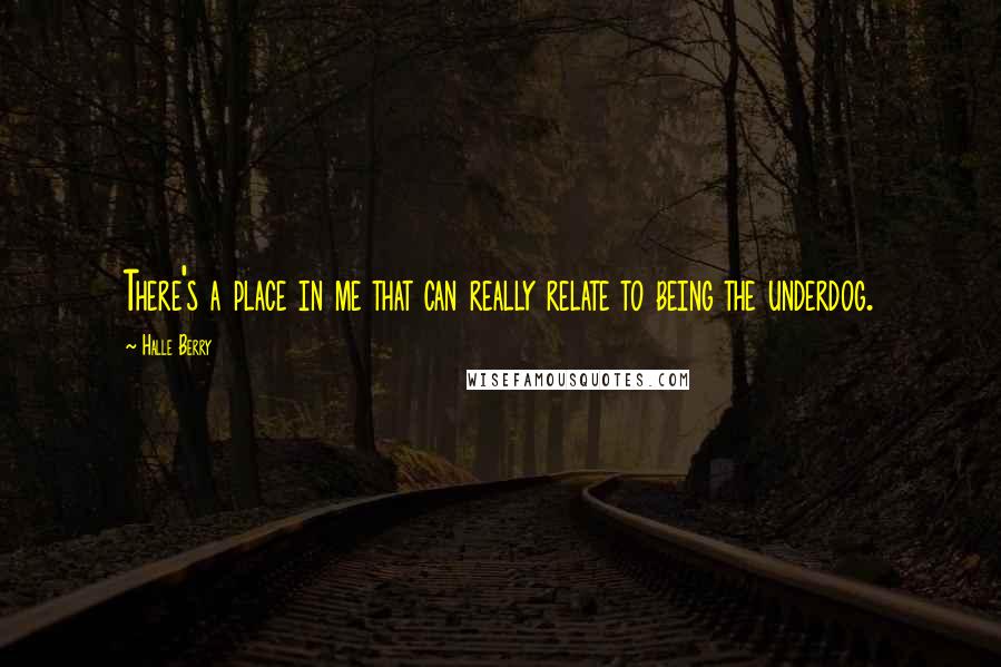 Halle Berry Quotes: There's a place in me that can really relate to being the underdog.