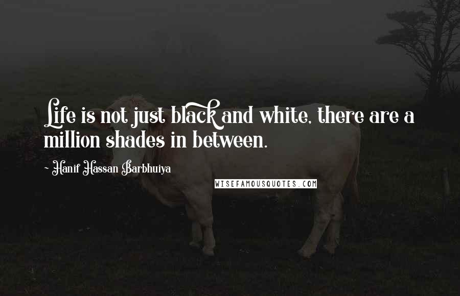 Hanif Hassan Barbhuiya Quotes: Life is not just black and white, there are a million shades in between.