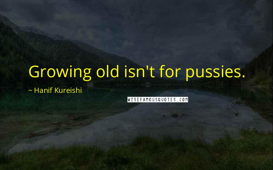 Hanif Kureishi Quotes: Growing old isn't for pussies.