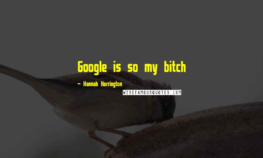 Hannah Harrington Quotes: Google is so my bitch