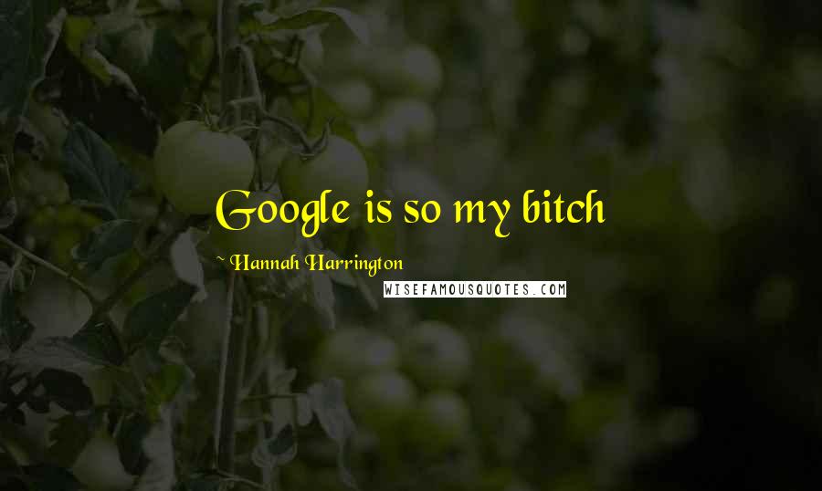 Hannah Harrington Quotes: Google is so my bitch