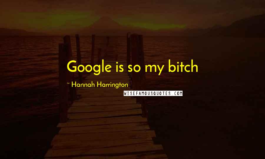 Hannah Harrington Quotes: Google is so my bitch