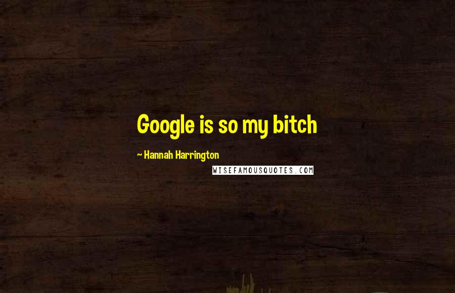 Hannah Harrington Quotes: Google is so my bitch