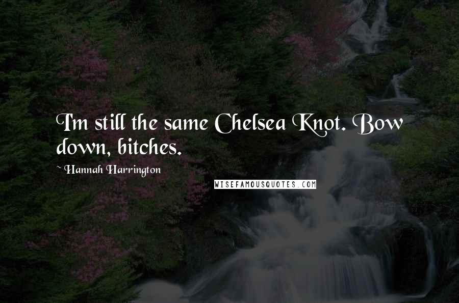 Hannah Harrington Quotes: I'm still the same Chelsea Knot. Bow down, bitches.