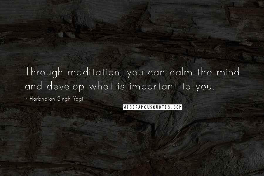 Harbhajan Singh Yogi Quotes: Through meditation, you can calm the mind and develop what is important to you.