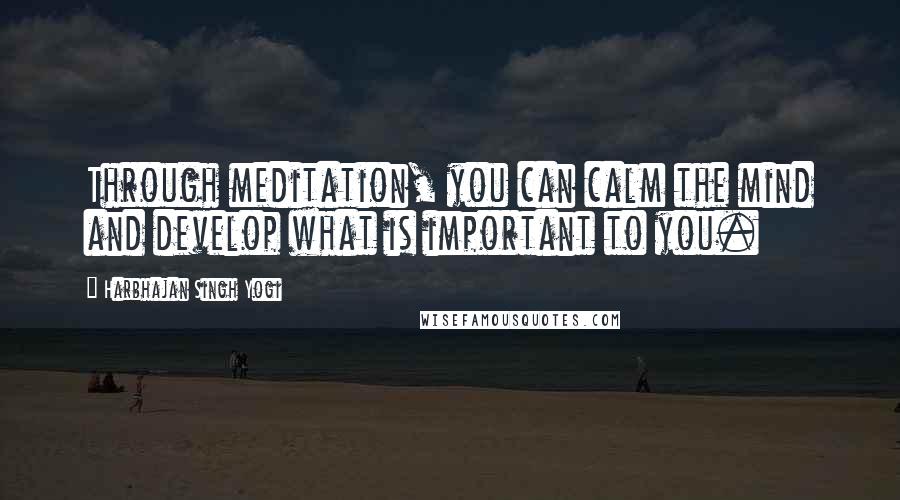 Harbhajan Singh Yogi Quotes: Through meditation, you can calm the mind and develop what is important to you.