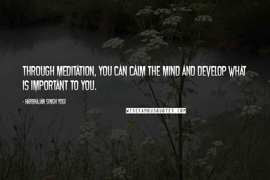 Harbhajan Singh Yogi Quotes: Through meditation, you can calm the mind and develop what is important to you.