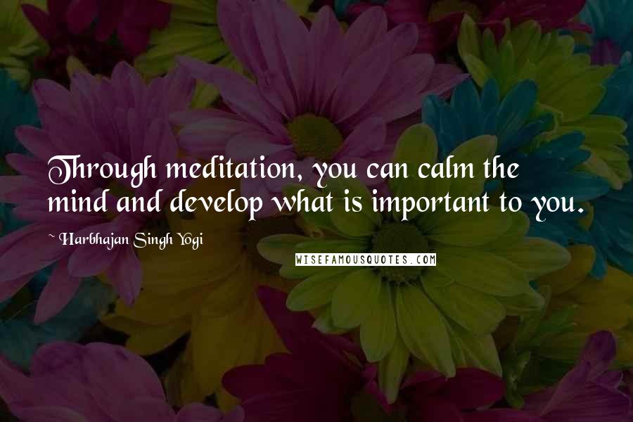 Harbhajan Singh Yogi Quotes: Through meditation, you can calm the mind and develop what is important to you.