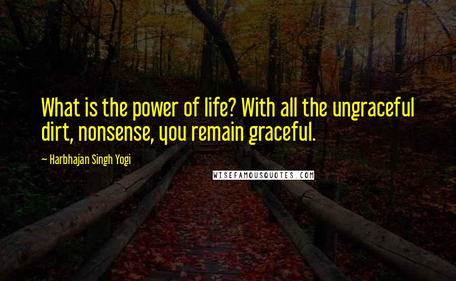 Harbhajan Singh Yogi Quotes: What is the power of life? With all the ungraceful dirt, nonsense, you remain graceful.