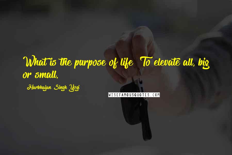 Harbhajan Singh Yogi Quotes: What is the purpose of life? To elevate all, big or small.