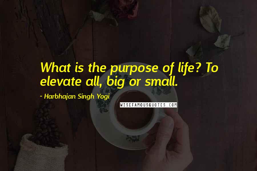 Harbhajan Singh Yogi Quotes: What is the purpose of life? To elevate all, big or small.