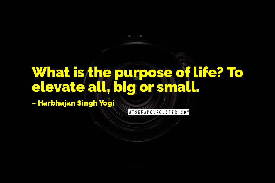 Harbhajan Singh Yogi Quotes: What is the purpose of life? To elevate all, big or small.