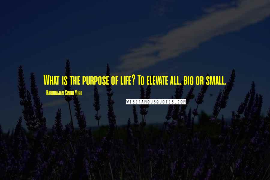 Harbhajan Singh Yogi Quotes: What is the purpose of life? To elevate all, big or small.