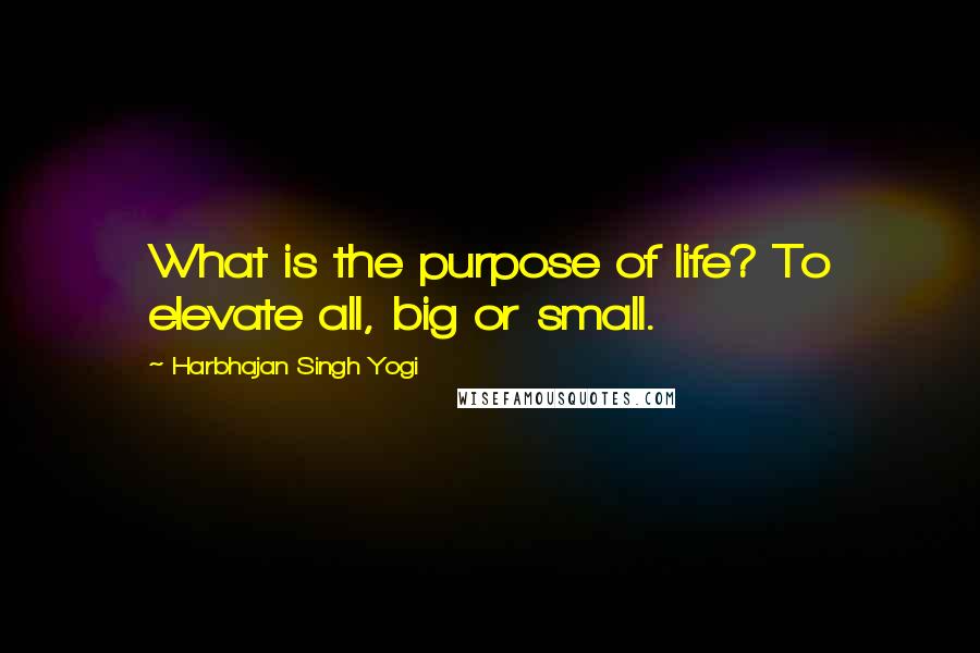 Harbhajan Singh Yogi Quotes: What is the purpose of life? To elevate all, big or small.