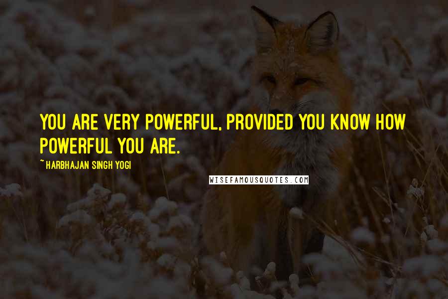 Harbhajan Singh Yogi Quotes: You are very powerful, provided you know how powerful you are.